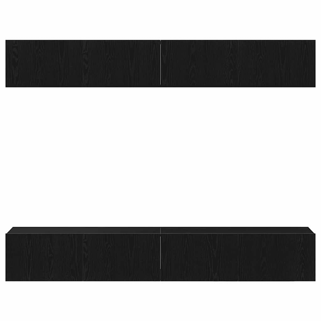 vidaXL Zestaw szafek RTV 4 pcs Czarny Dąb 100 x 30 x 30 cm