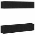 vidaXL Zestaw szafek RTV 4 pcs Czarny Dąb 80 x 30 x 30 cm