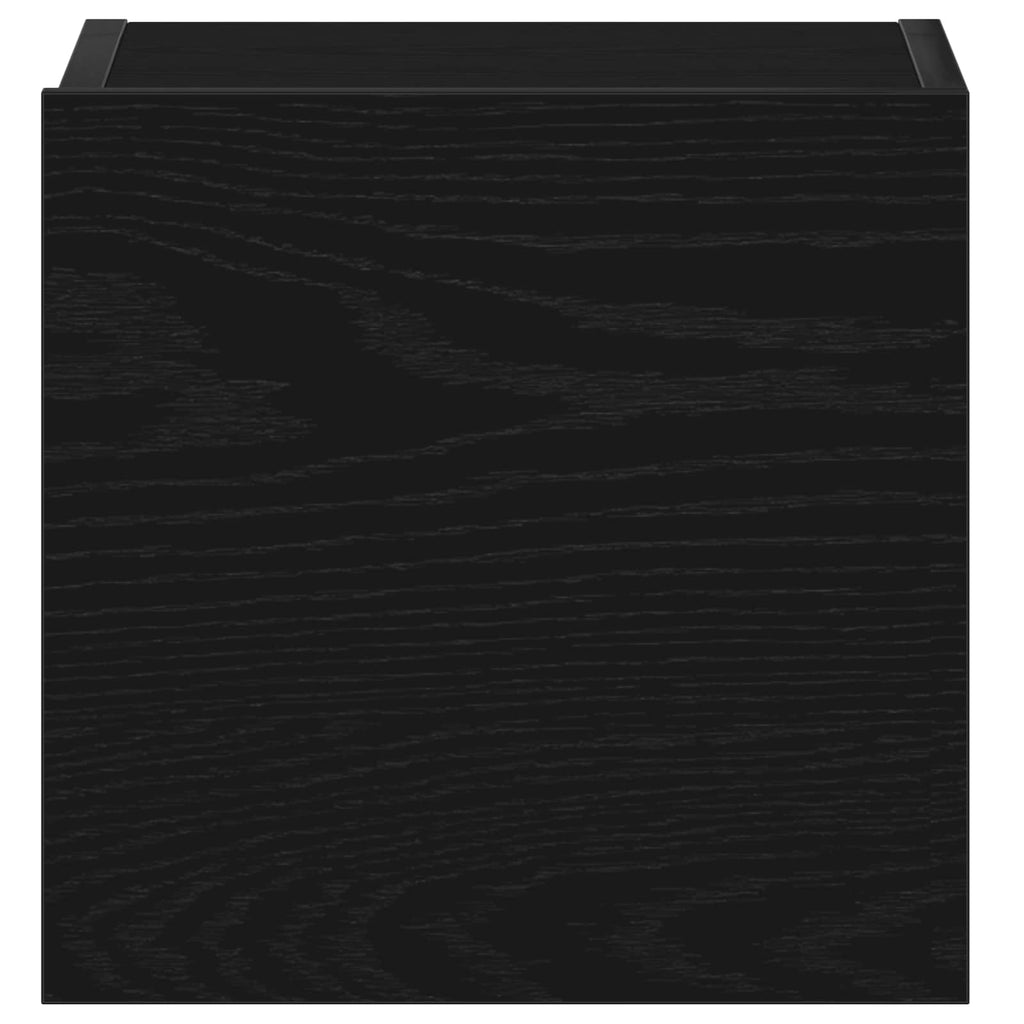 vidaXL Zestaw szafek RTV 3 pcs Czarny Dąb 130,5 x 30 x 140 cm