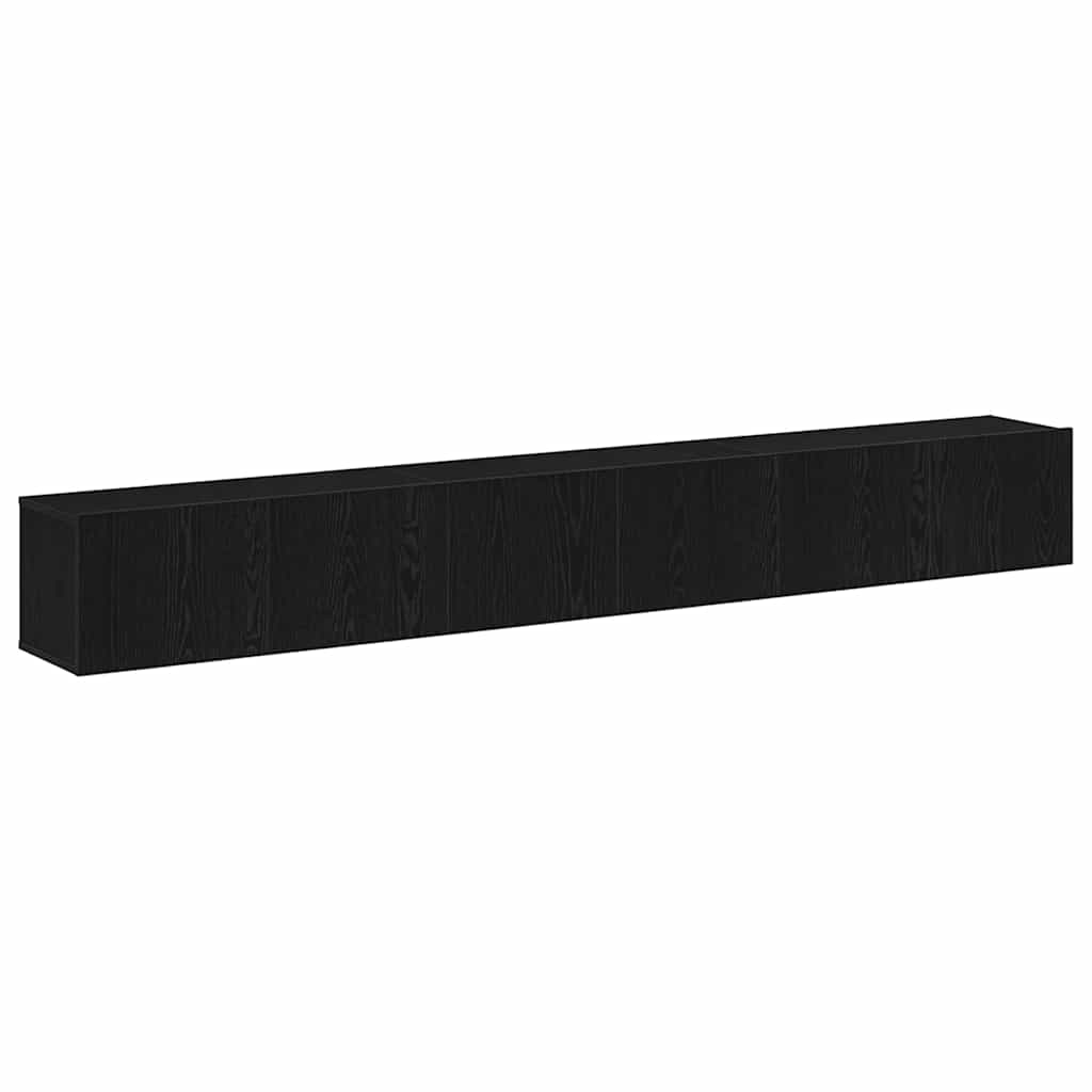 vidaXL Zestaw szafek RTV 3 pcs Czarny Dąb 80 x 30 x 30 cm