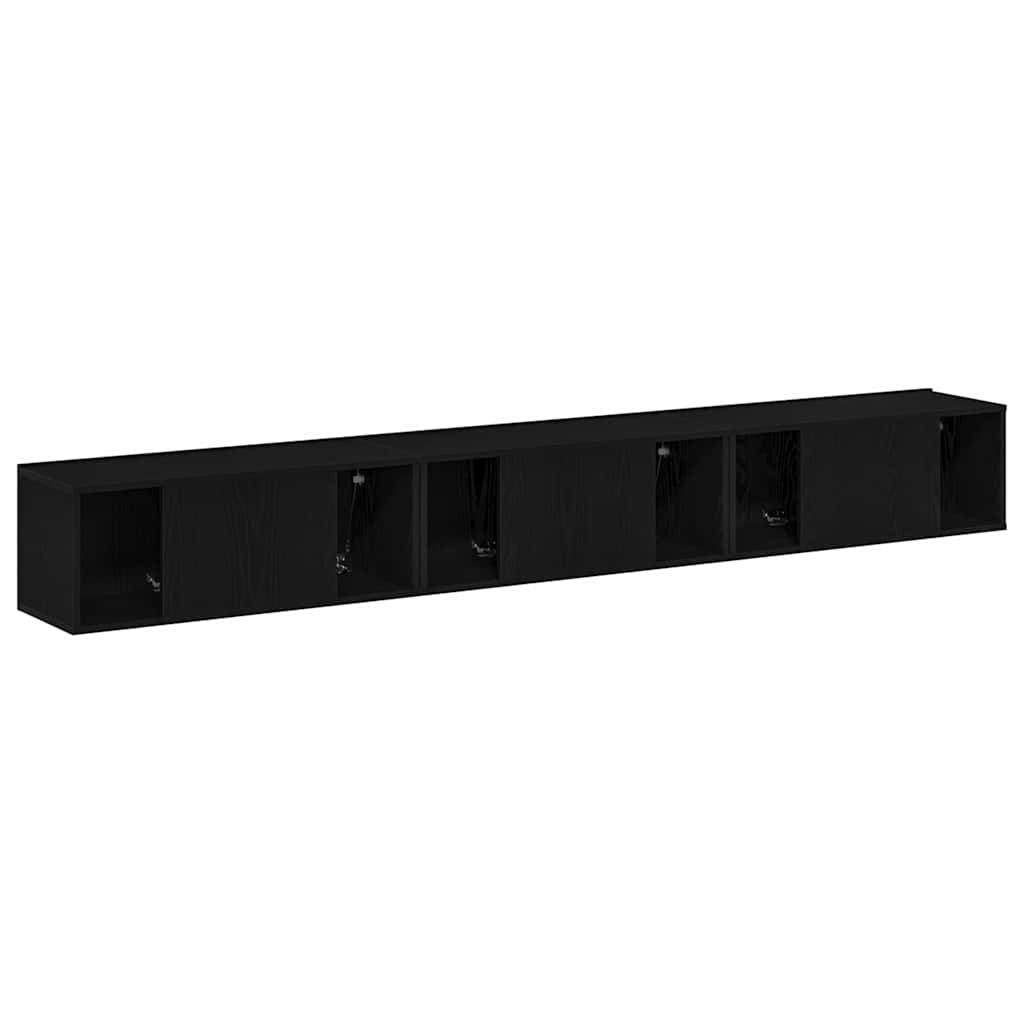 vidaXL Zestaw szafek RTV 3 pcs Czarny Dąb 80 x 30 x 30 cm