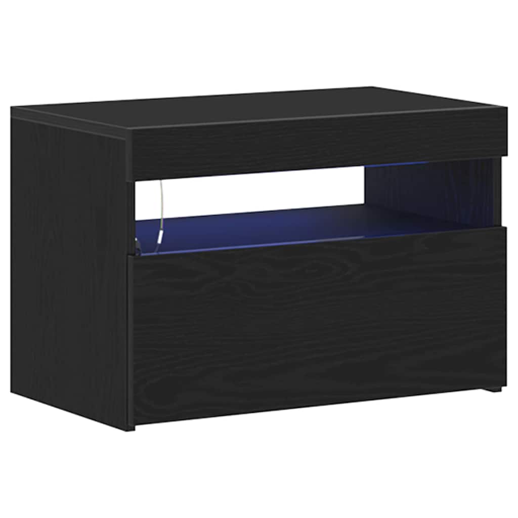 vidaXL Szafka Nocna Czarny Dąb 60 x 35 x 40 cm Materiał drewnopochodny