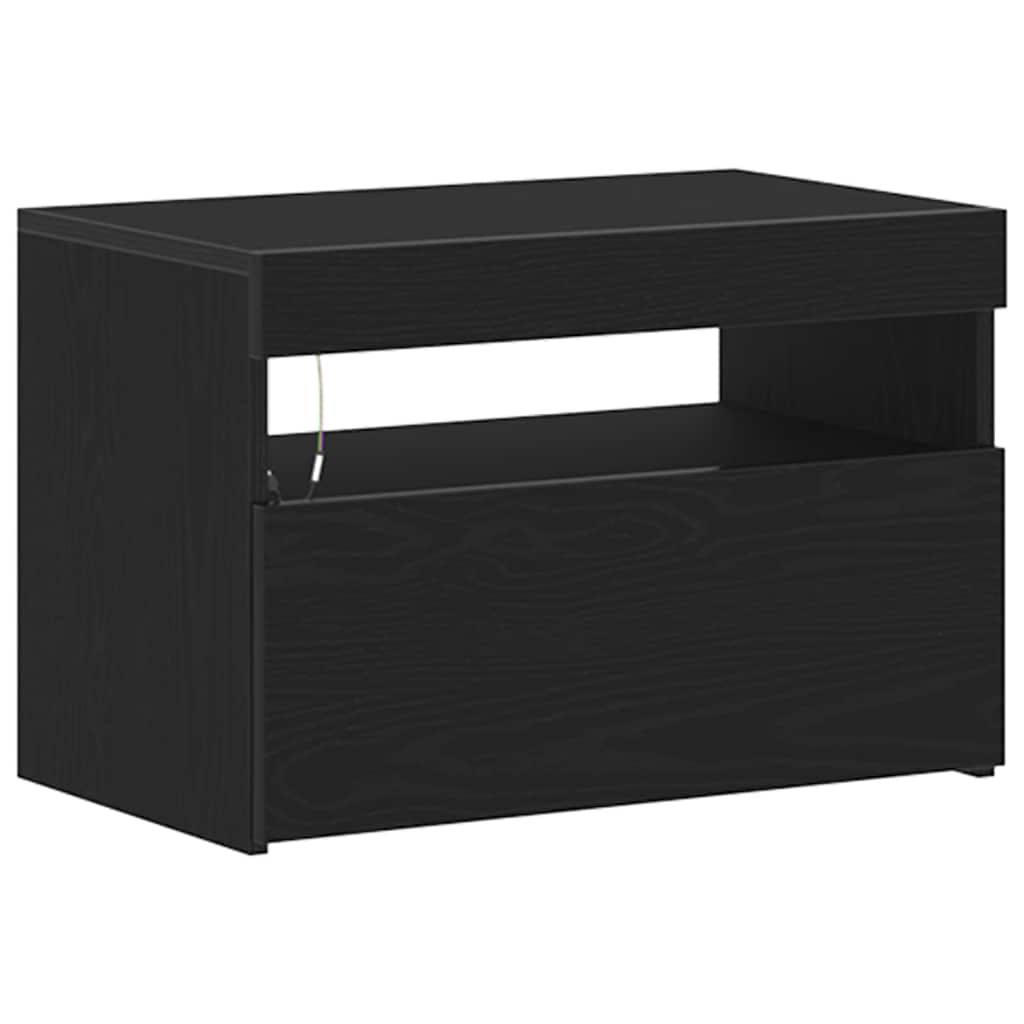vidaXL Szafka Nocna Czarny Dąb 60 x 35 x 40 cm Materiał drewnopochodny