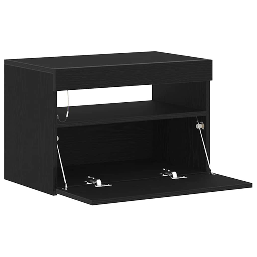 vidaXL Szafka Nocna Czarny Dąb 60 x 35 x 40 cm Materiał drewnopochodny