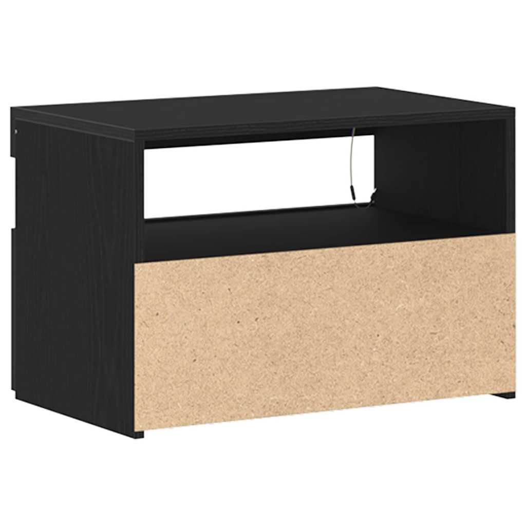 vidaXL Szafka Nocna Czarny Dąb 60 x 35 x 40 cm Materiał drewnopochodny