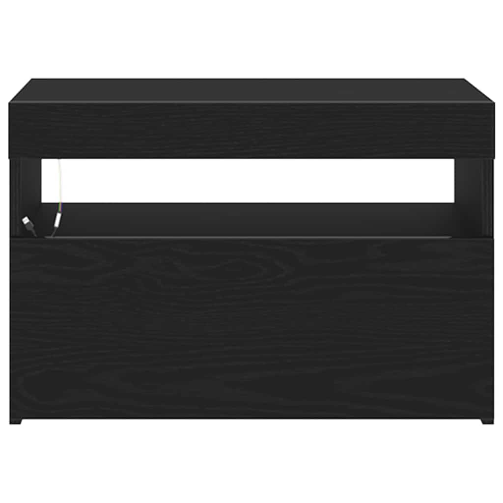 vidaXL Szafka Nocna Czarny Dąb 60 x 35 x 40 cm Materiał drewnopochodny