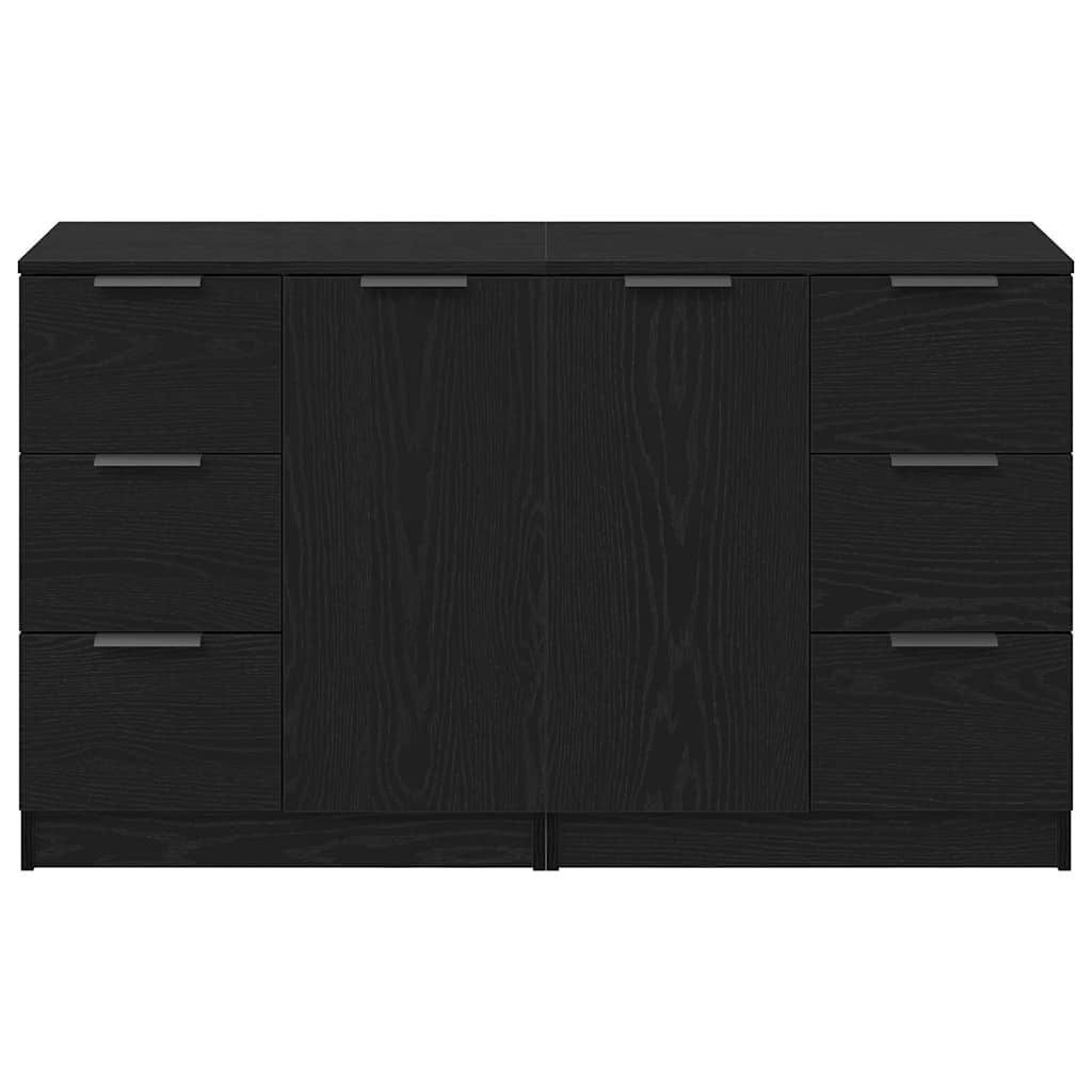 vidaXL Bufet Czarny Dąb 120 x 30 x 70 cm Materiał drewnopochodny