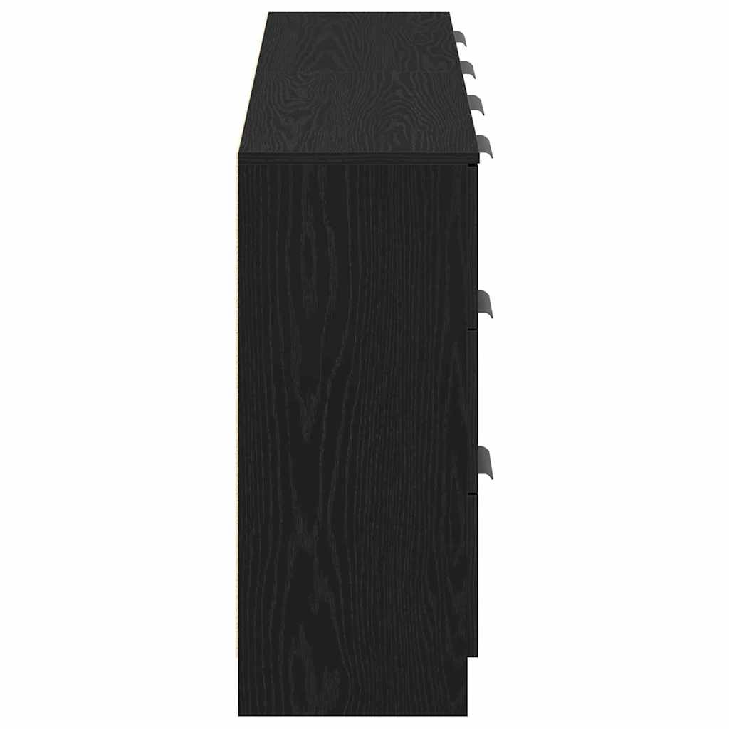 vidaXL Bufet Czarny Dąb 120 x 30 x 70 cm Materiał drewnopochodny