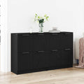 vidaXL Bufet 2 pcs Czarny Dąb 60 x 30 x 70 cm Materiał drewnopochodny