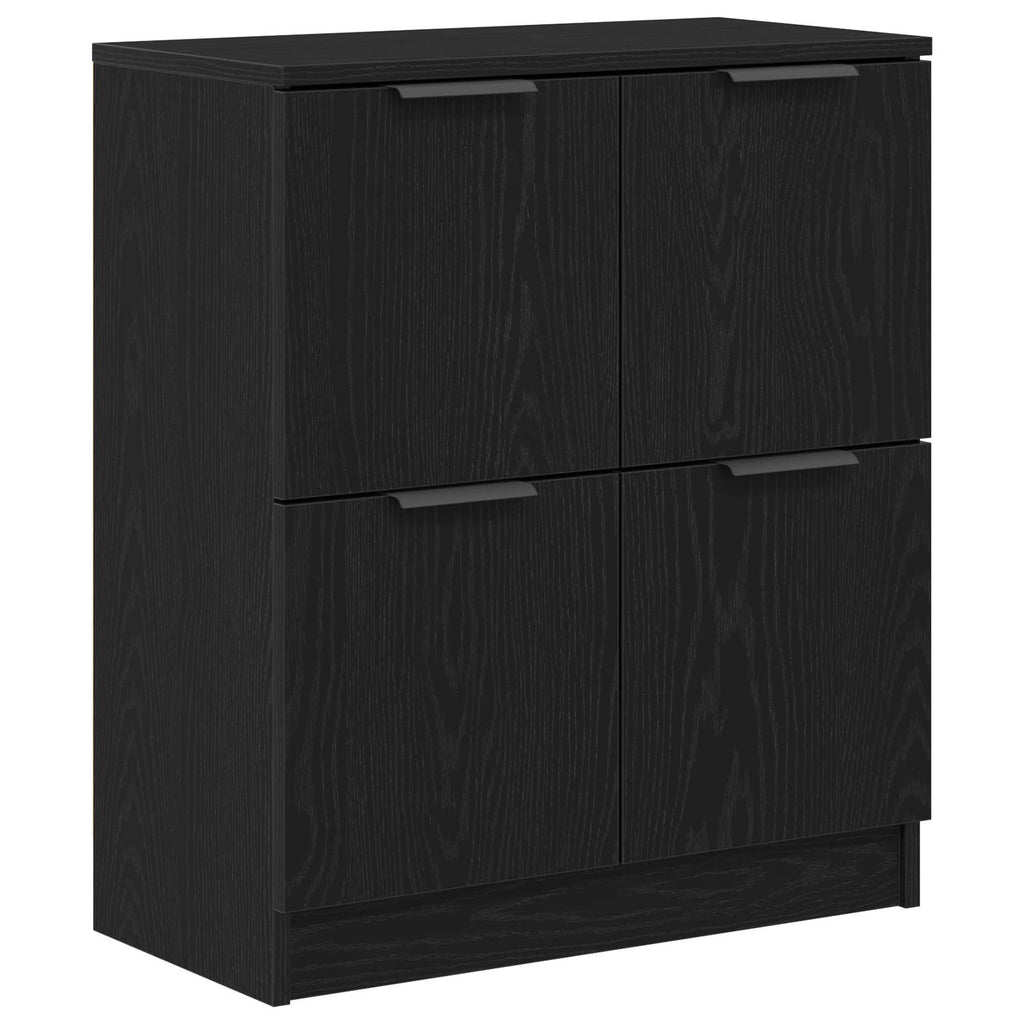 vidaXL Bufet 2 pcs Czarny Dąb 60 x 30 x 70 cm Materiał drewnopochodny