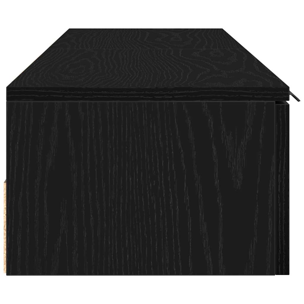 vidaXL Szafka wisząca z szufladą 2 pcs Czarny Dąb 68 x 30 x 20 cm