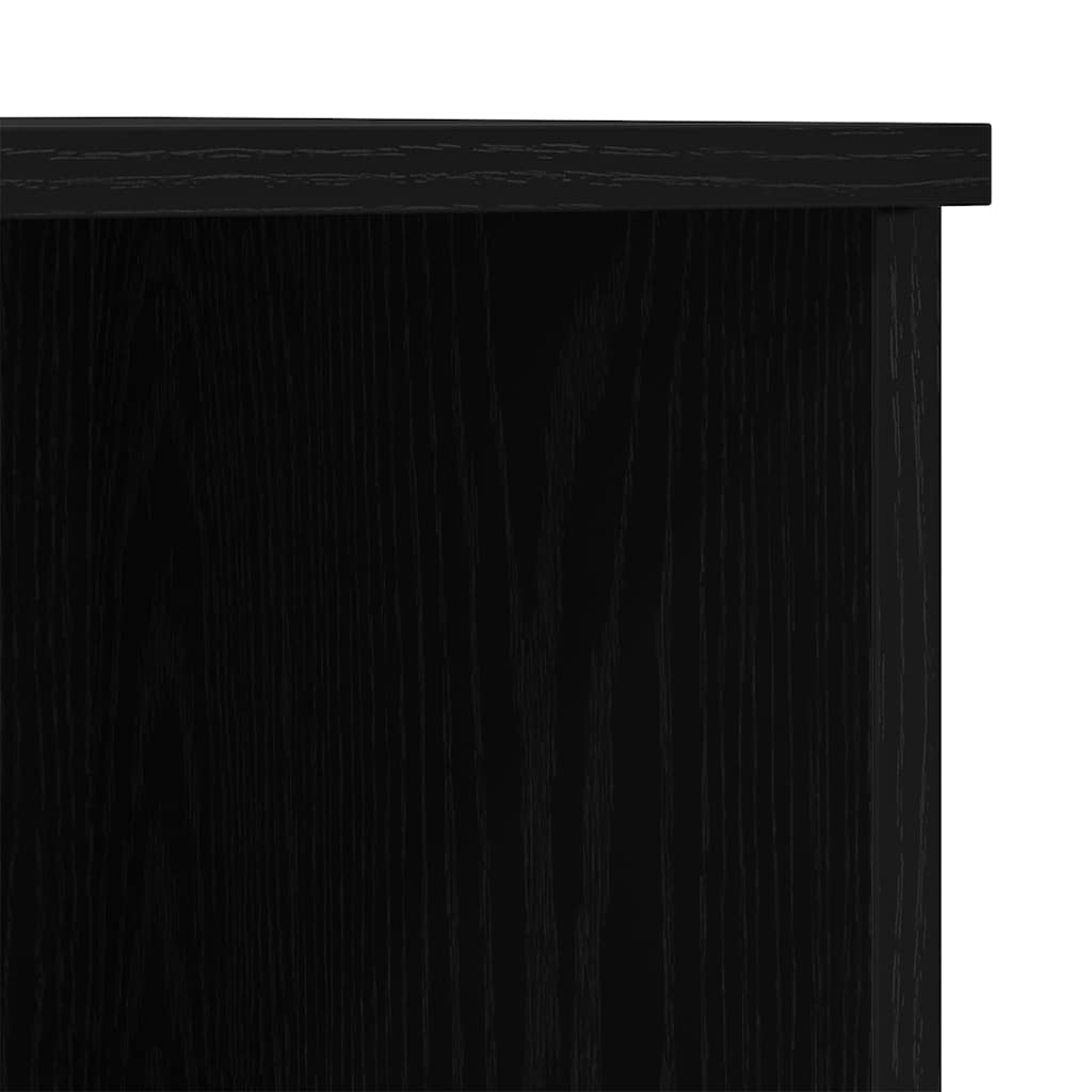 vidaXL Highboard Czarny Dąb 132 x 35,5 x 103,5 cm