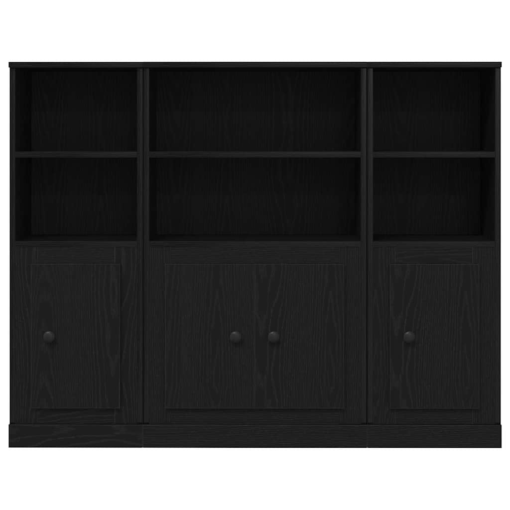 vidaXL Highboard Czarny Dąb 132 x 35,5 x 103,5 cm