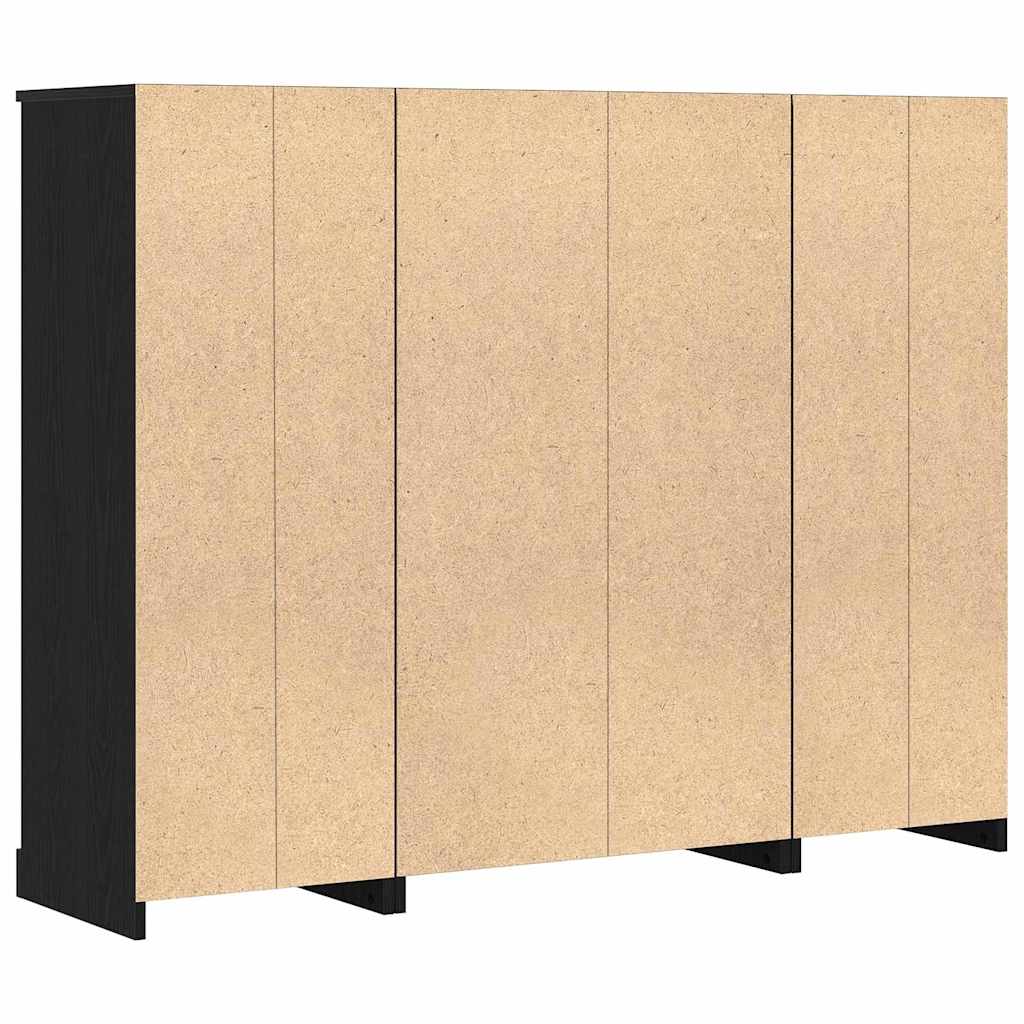 vidaXL Highboard z szufladą Czarny Dąb 132 x 35.5 x 103.5 cm