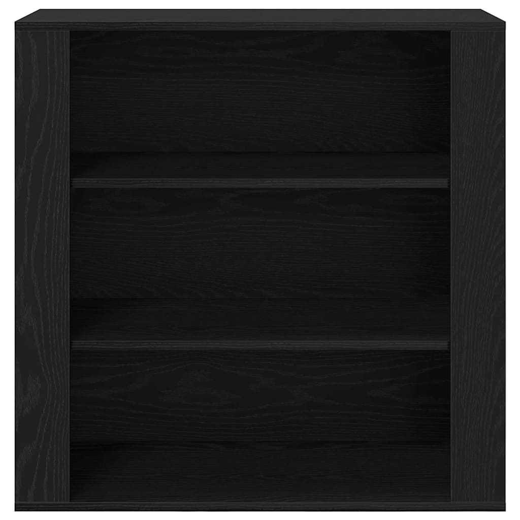 vidaXL Highboard Czarny Dąb 80 x 33 x 150 cm Materiał drewnopochodny