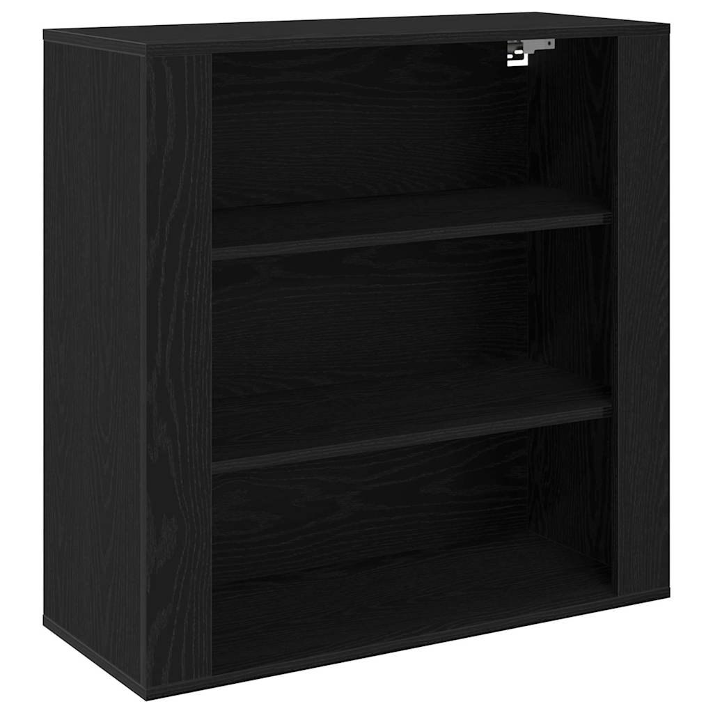 vidaXL Highboard Czarny Dąb 80 x 33 x 150 cm Materiał drewnopochodny