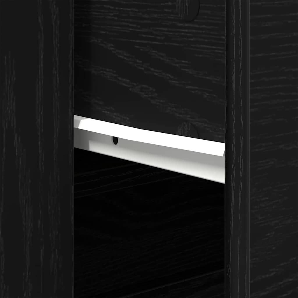 vidaXL Bufet Czarny Dąb 240 x 33 x 70 cm Materiał drewnopochodny