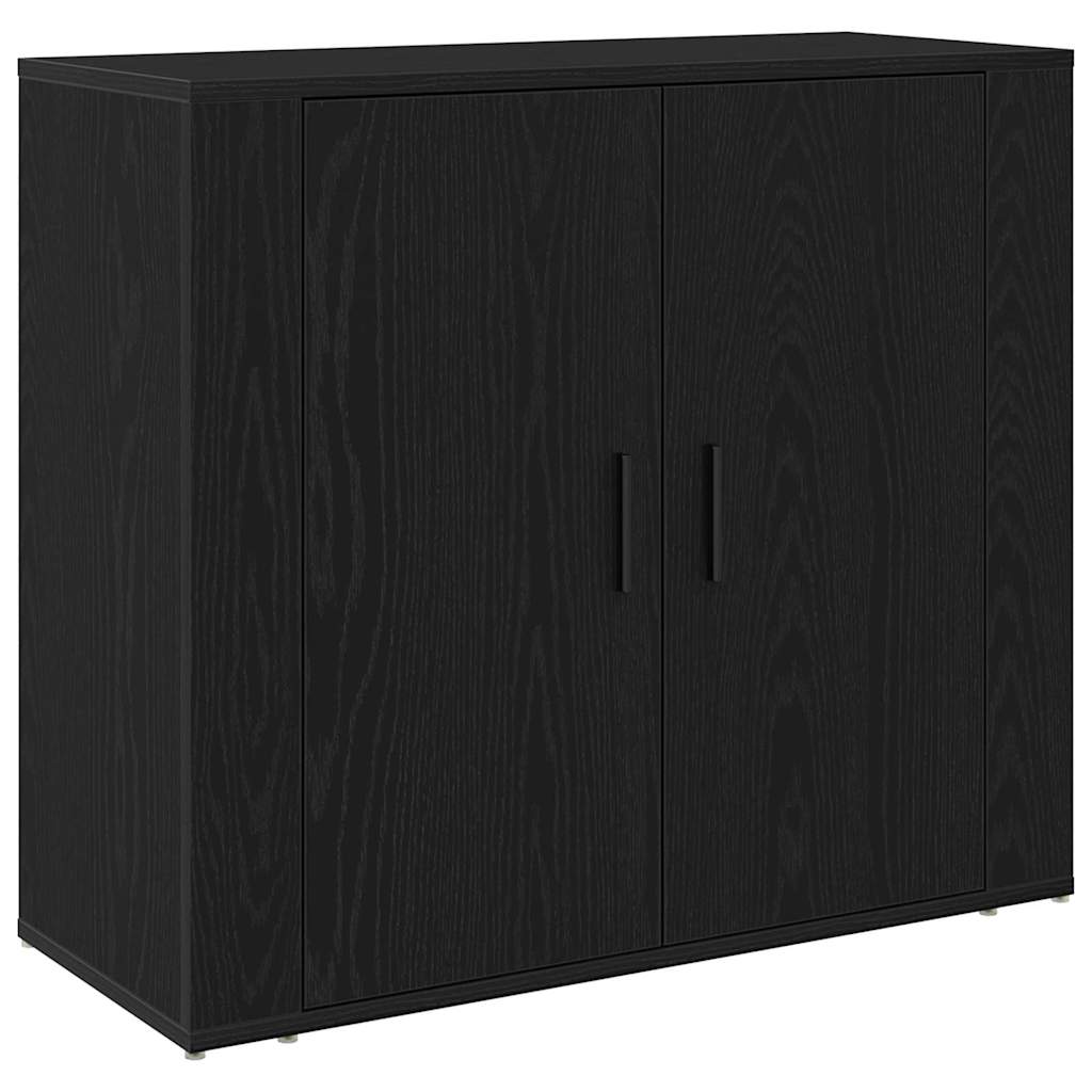 vidaXL Bufet Czarny Dąb 240 x 33 x 70 cm Materiał drewnopochodny