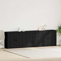 vidaXL Bufet Czarny Dąb 240 x 33 x 70 cm Materiał drewnopochodny