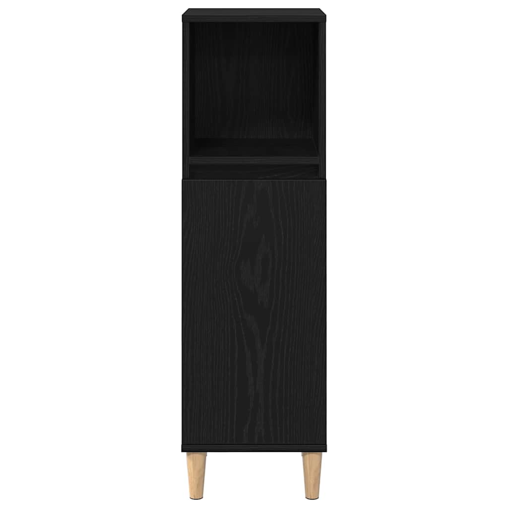 vidaXL Zestaw mebli łazienkowych Montowane na ścianie 3 pcs Czarny Dąb
