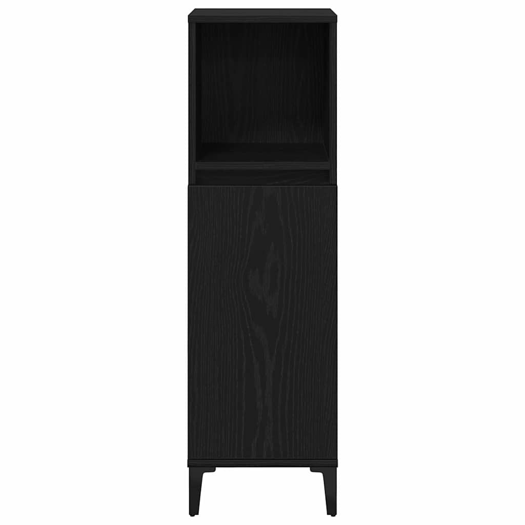 vidaXL Zestaw mebli łazienkowych Montowane na ścianie 3 pcs Czarny Dąb