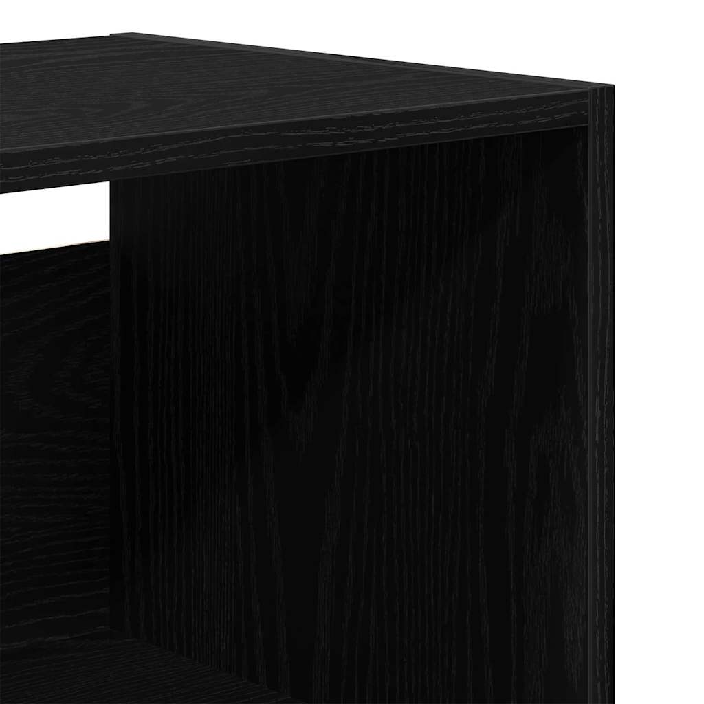 vidaXL Highboard 2 pcs Czarny Dąb Materiał drewnopochodny