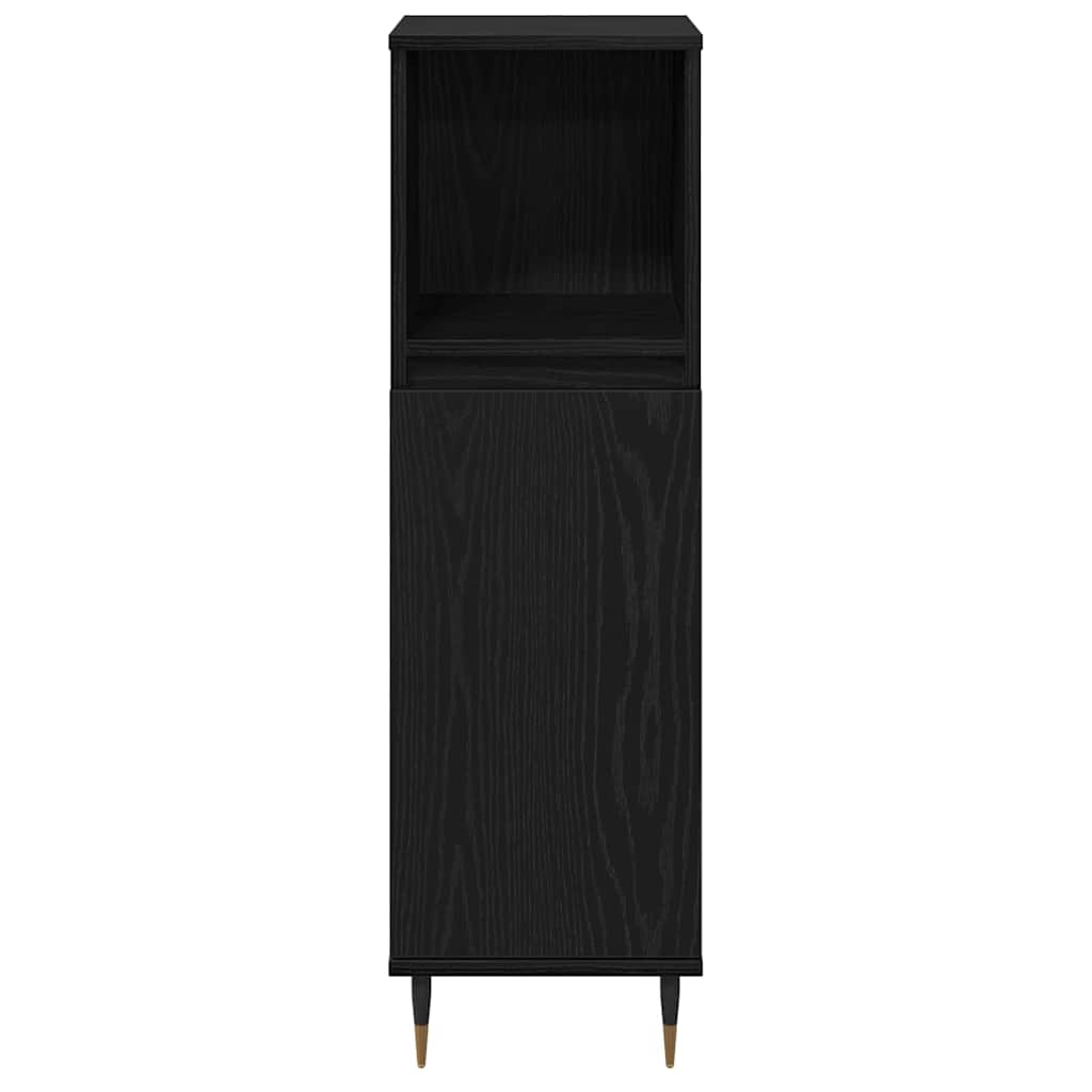 vidaXL Zestaw mebli łazienkowych 3 pcs Czarny Dąb 30 x 30 x 190 cm