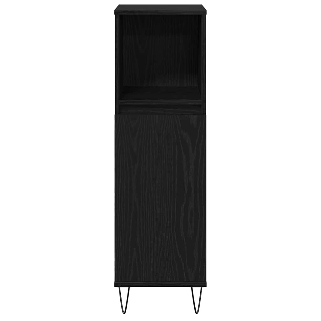 vidaXL Zestaw mebli łazienkowych 3 pcs Czarny Dąb 30 x 30 x 190 cm