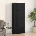 vidaXL Szafka ścienna 2 pcs Czarny Dąb 69,5 x 34 x 90 cm