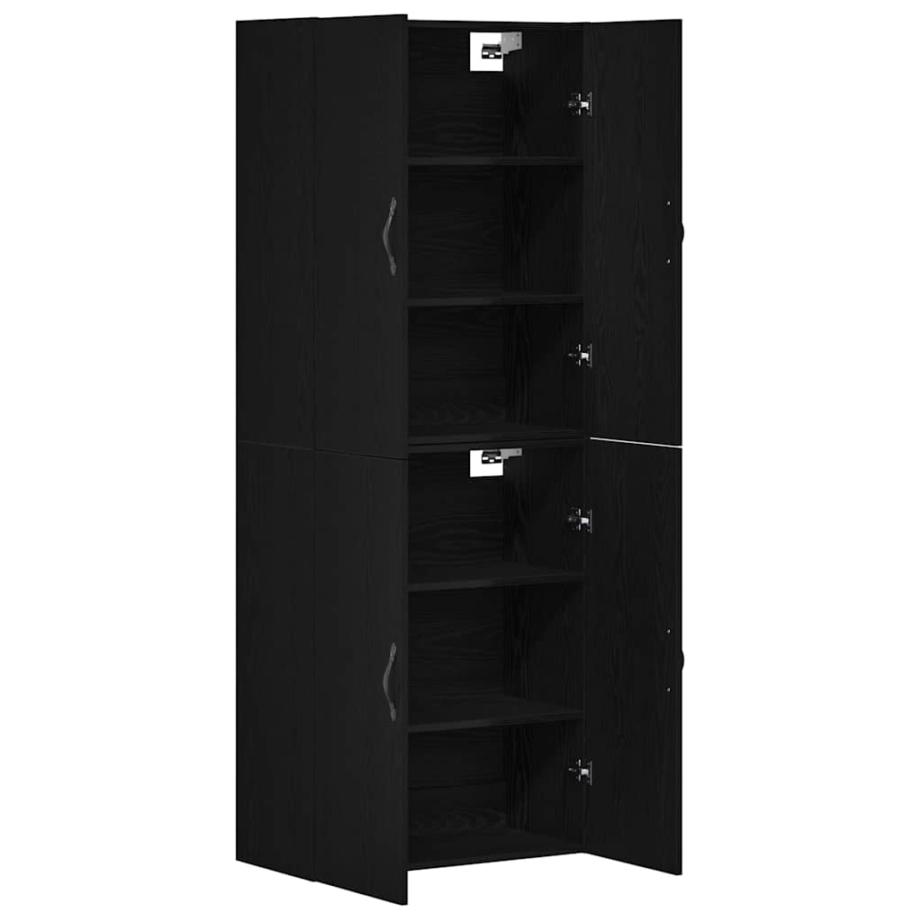 vidaXL Szafka ścienna 2 pcs Czarny Dąb 69,5 x 34 x 90 cm