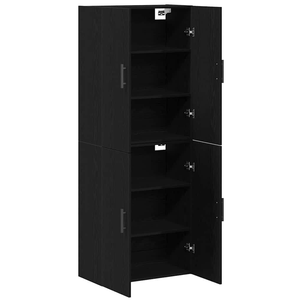 vidaXL Szafka ścienna 2 pcs Czarny Dąb 69,5 x 34 x 90 cm