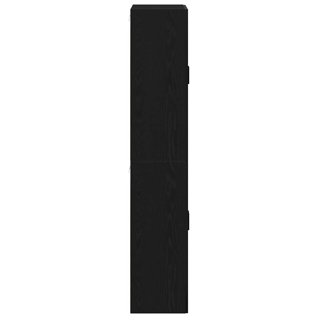 vidaXL Szafka ścienna 2 pcs Czarny Dąb 69,5 x 34 x 90 cm