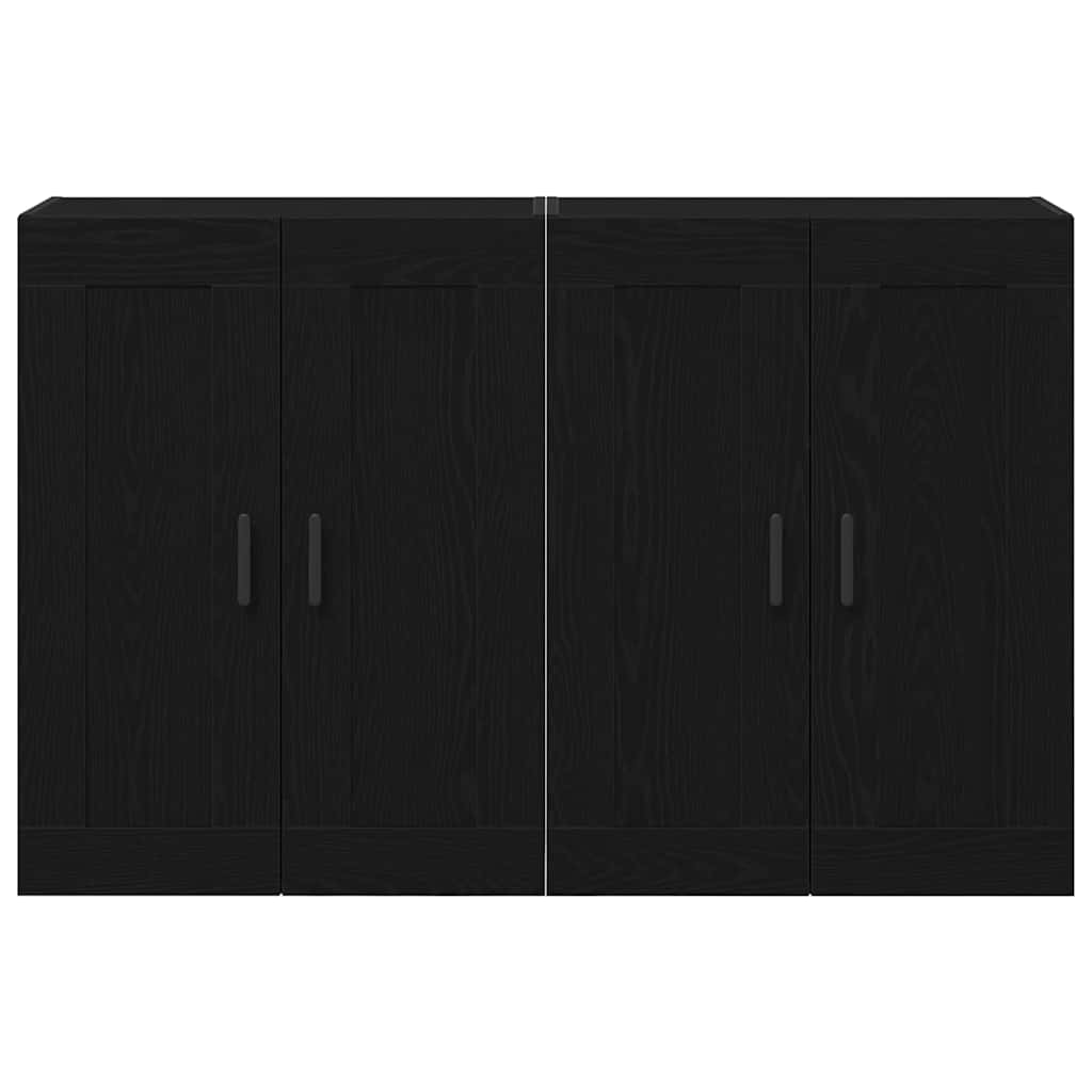 vidaXL Szafka wisząca 2 pcs Czarny Dąb 69,5 x 34 x 90 cm