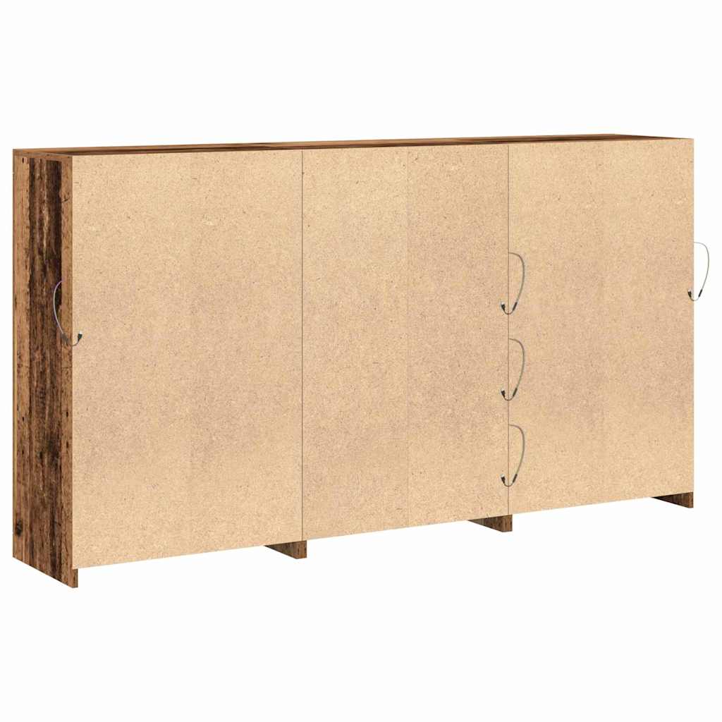 vidaXL Komoda LED Ze LED Lights Stare drewno 181,5 x 37 x 100 cm