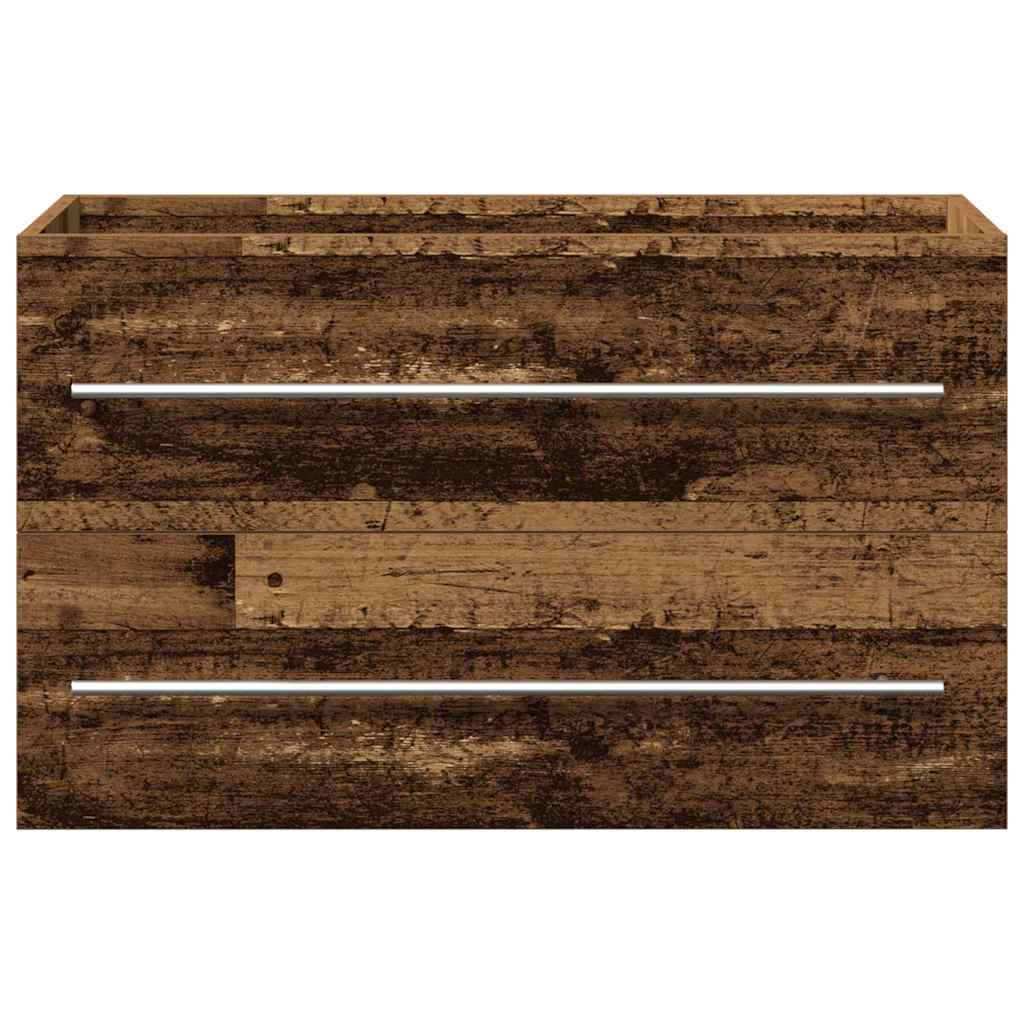 vidaXL Szafka pod umywalkę z szufladą Stare drewno 80 x 38,5 x 48 cm