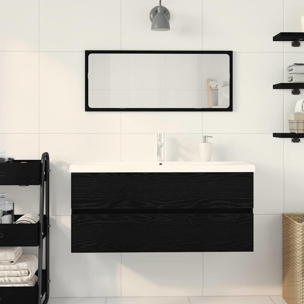vidaXL Szafka pod umywalkę Czarny Dąb 100 x 39 x 62 cm