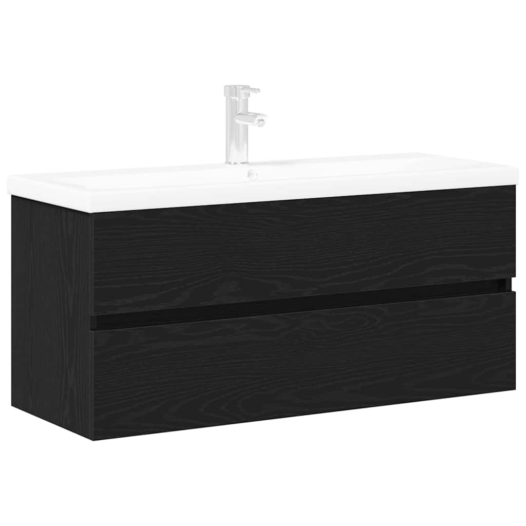 vidaXL Szafka pod umywalkę Czarny Dąb 90 x 39 x 62 cm
