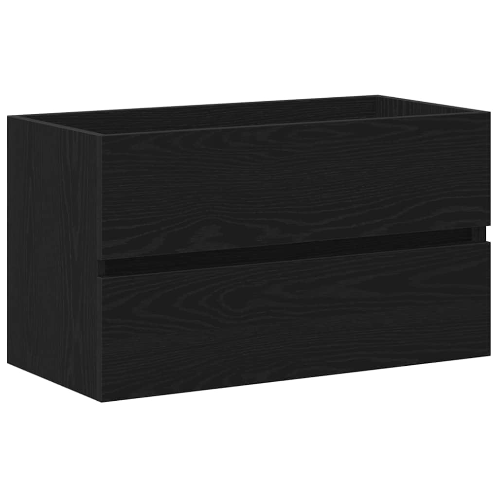 vidaXL Szafka pod umywalkę Czarny Dąb 80 x 39 x 62 cm