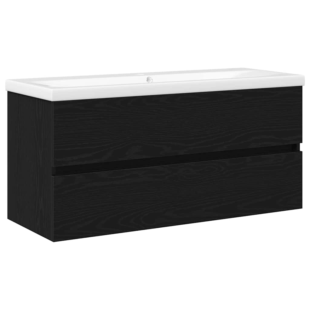 vidaXL Szafka pod umywalkę Czarny Dąb 100 x 39 x 62 cm