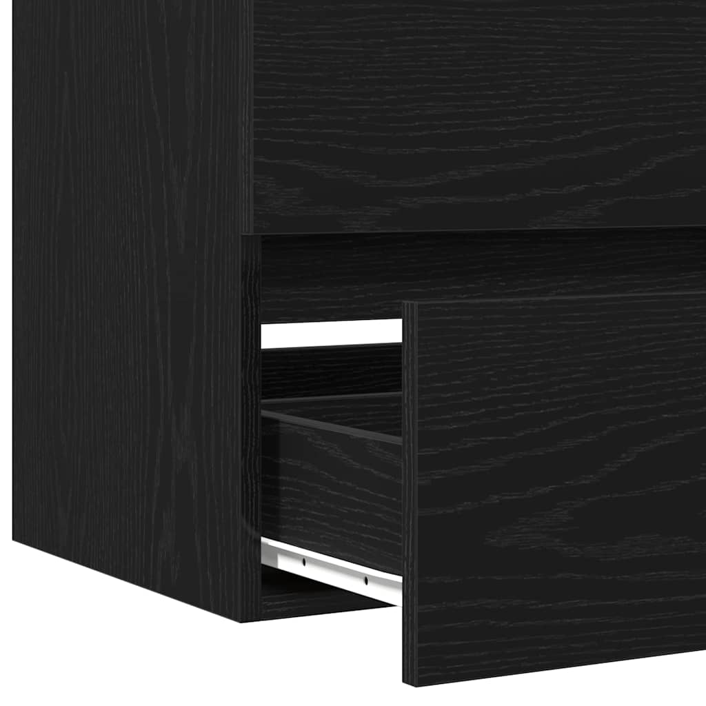 vidaXL Szafka pod umywalkę Czarny Dąb 90 x 39 x 62 cm