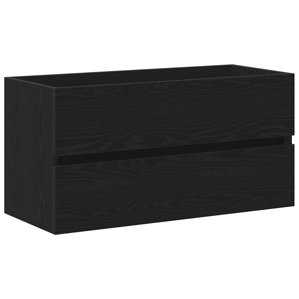 vidaXL Szafka pod umywalkę Czarny Dąb 90 x 39 x 62 cm
