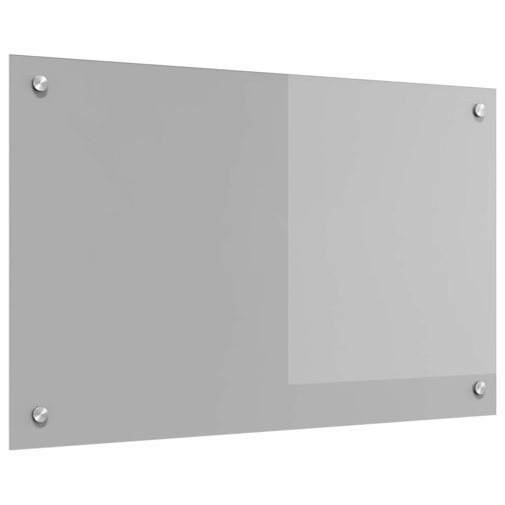 vidaXL Panel kuchenny Jasnoszary 80 x 50 cm szkło hartowane