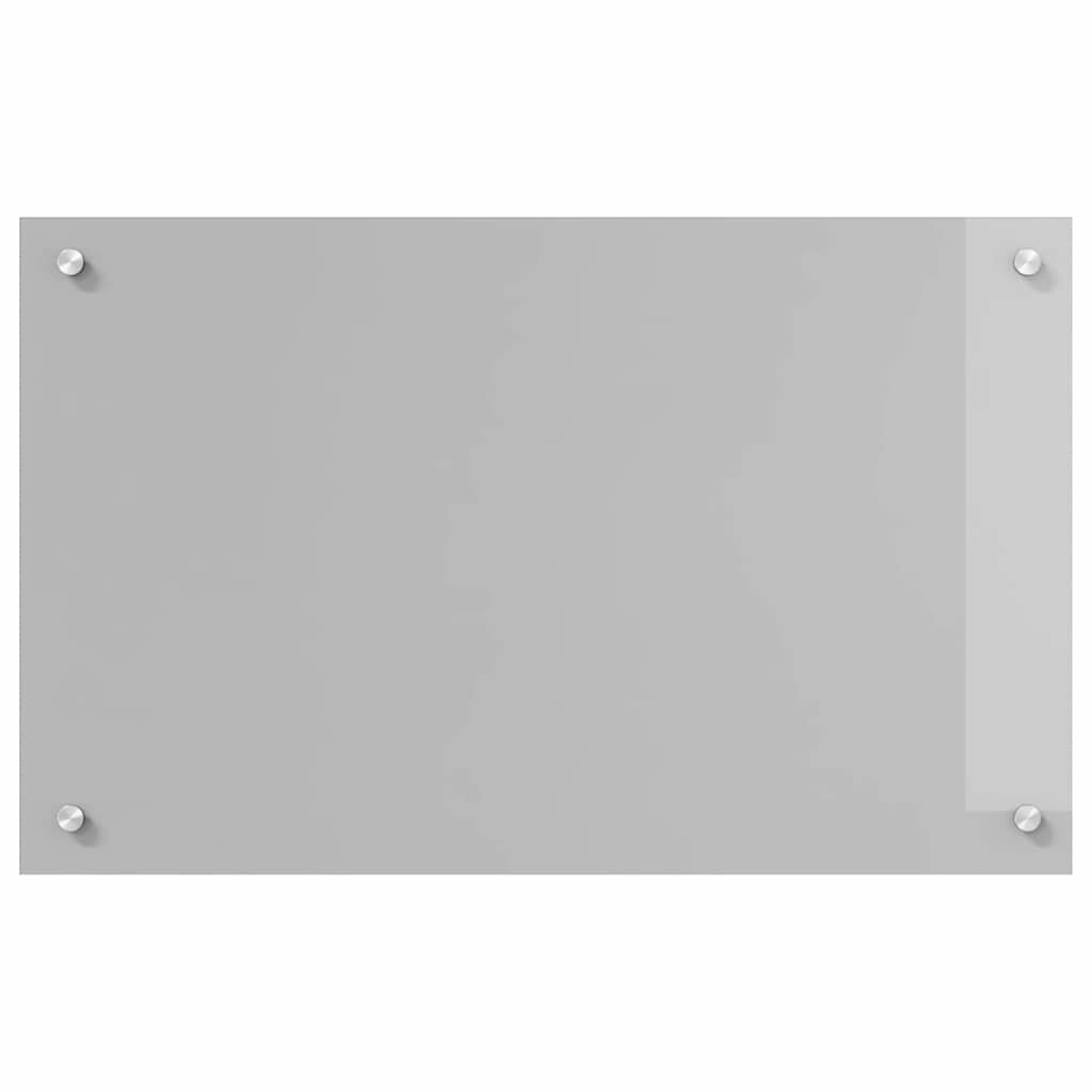 vidaXL Panel kuchenny Jasnoszary 80 x 50 cm szkło hartowane