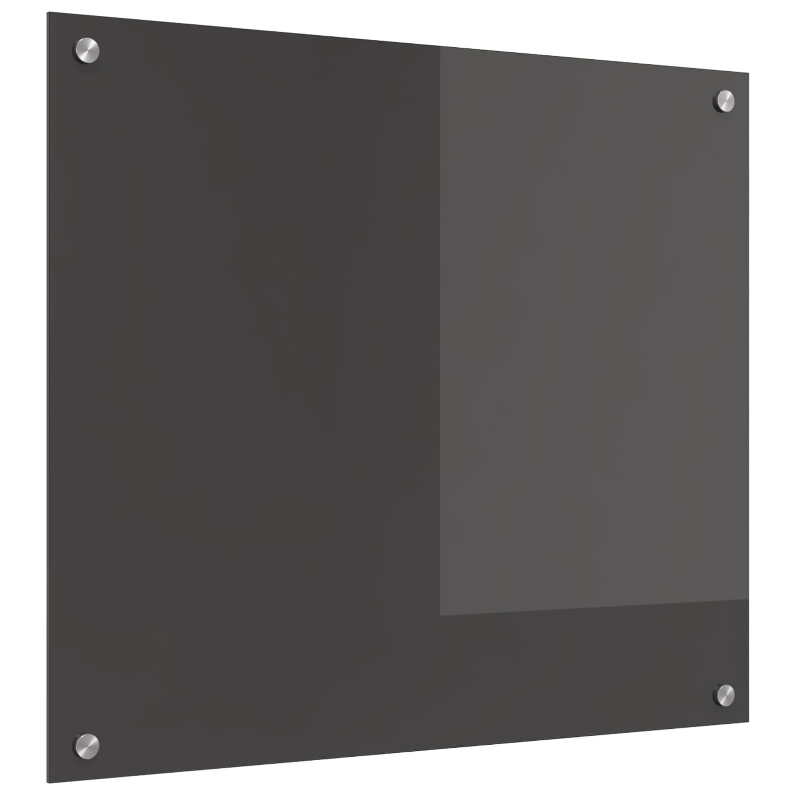 vidaXL Panel kuchenny Ciemnoszary 70 x 60 cm szkło hartowane