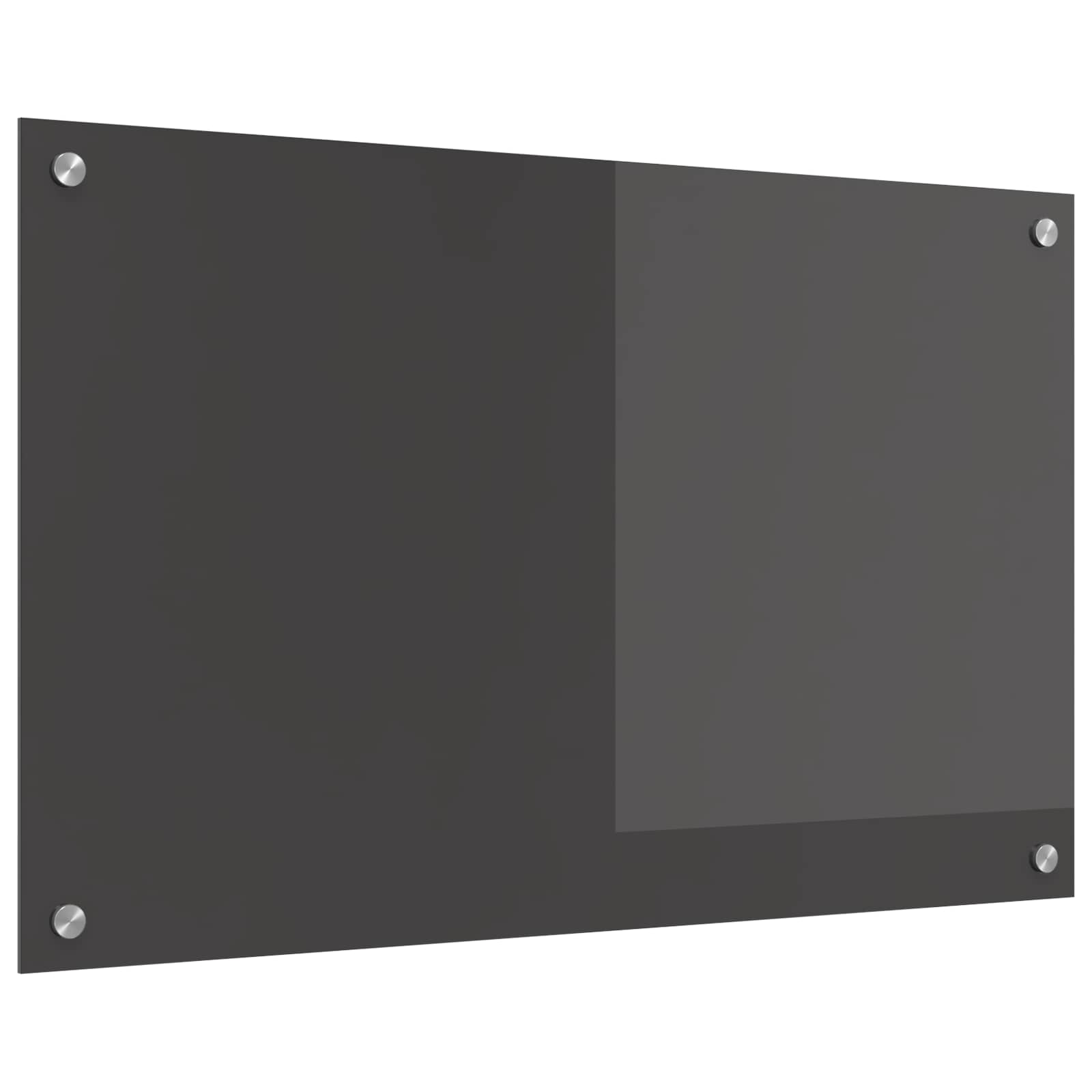 vidaXL Panel kuchenny Ciemnoszary 80 x 50 cm szkło hartowane