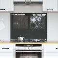 vidaXL Panel kuchenny Ciemnoszary 80 x 60 cm szkło hartowane
