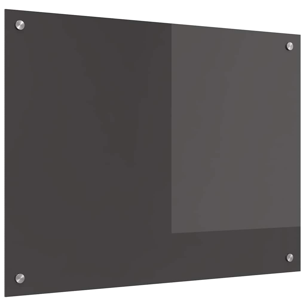 vidaXL Panel kuchenny Ciemnoszary 80 x 60 cm szkło hartowane