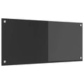 vidaXL Panel kuchenny Ciemnoszary 90 x 40 cm szkło hartowane