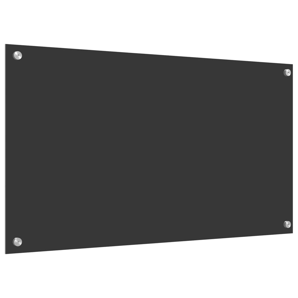 vidaXL Panel kuchenny Ciemnoszary 90 x 50 cm szkło hartowane