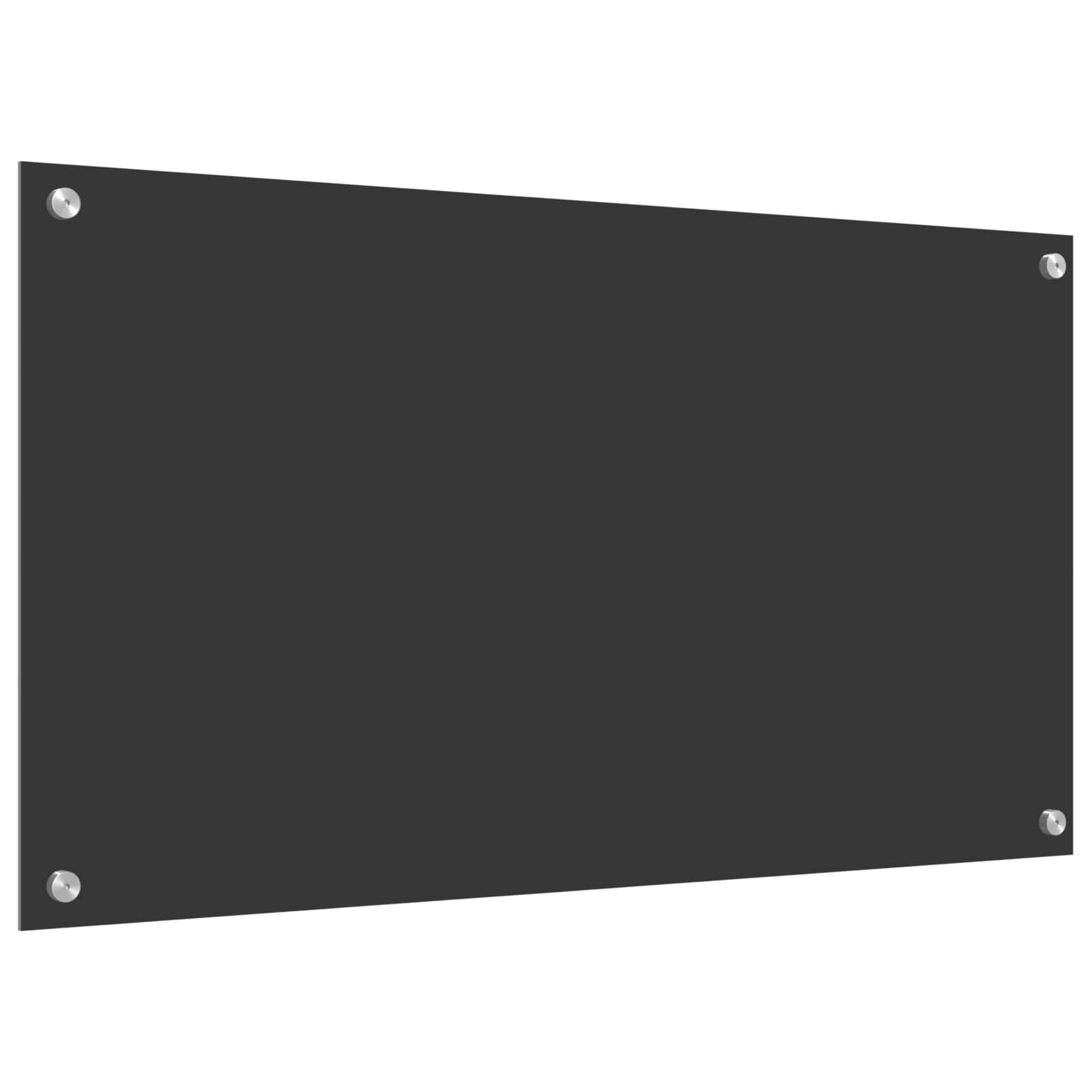 vidaXL Panel kuchenny Ciemnoszary 90 x 50 cm szkło hartowane